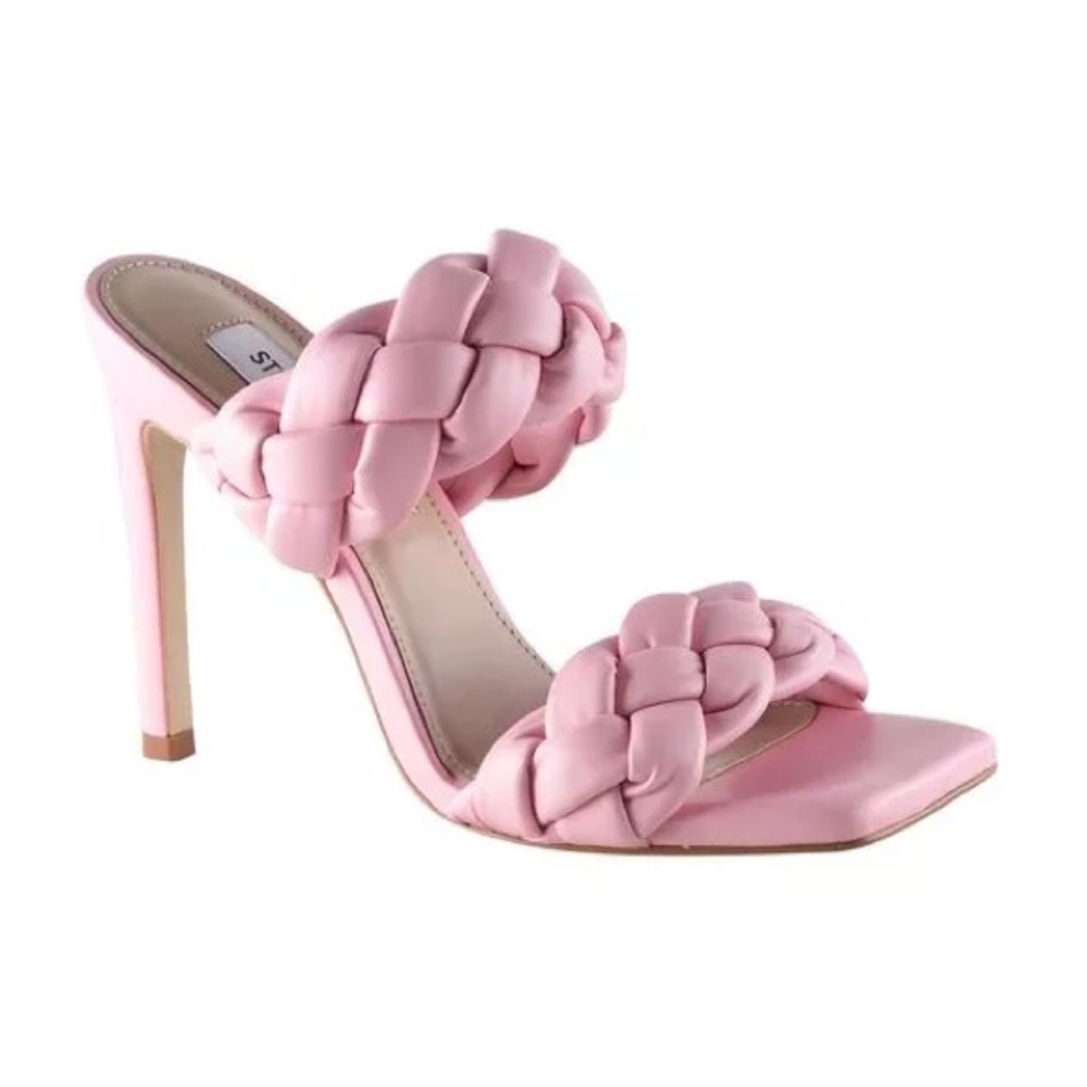 Steve Madden Kenley Pink Braided High Heel Sandals